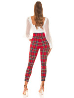 Sexy Koucla checkered Highwaist Pants