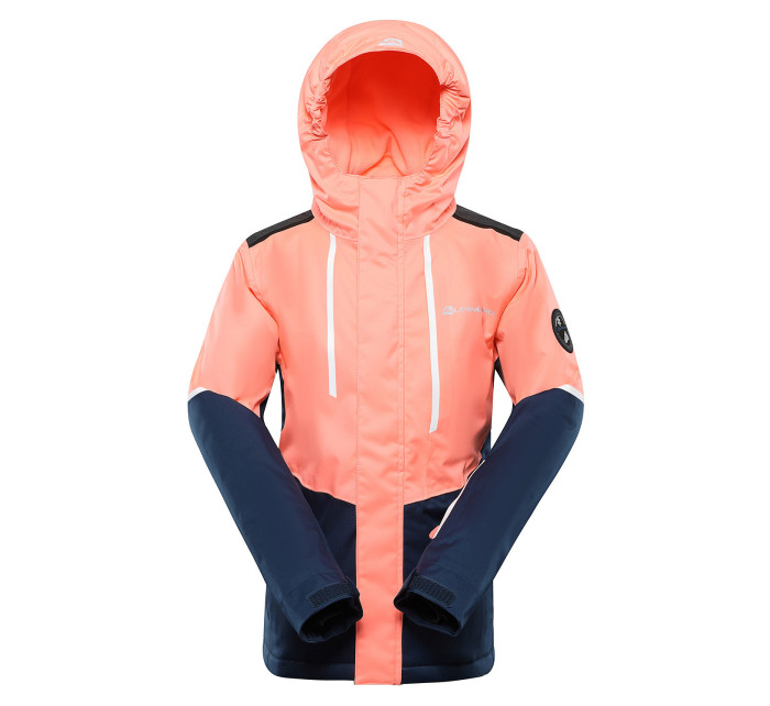 Dětská lyžařská bunda s membránou ptx ALPINE PRO ZARIBO neon salmon