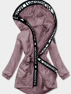 Růžová dámská oversize bunda parka (B8080)