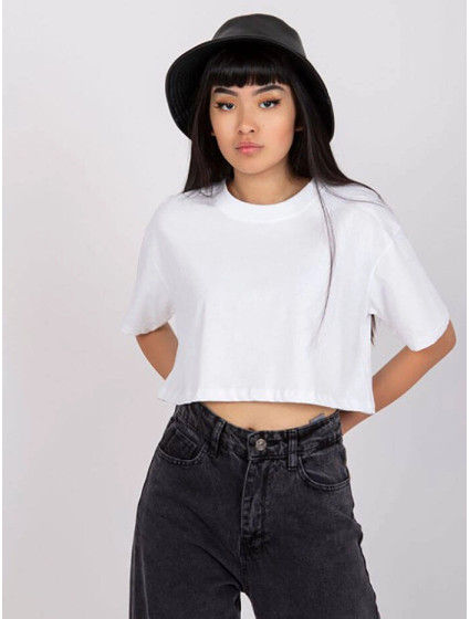 Krátké bílé tričko crop top model 19576724 - Factory Price