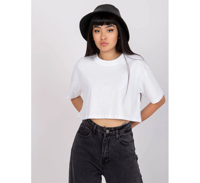 Krátké bílé tričko crop top model 19576724 - Factory Price