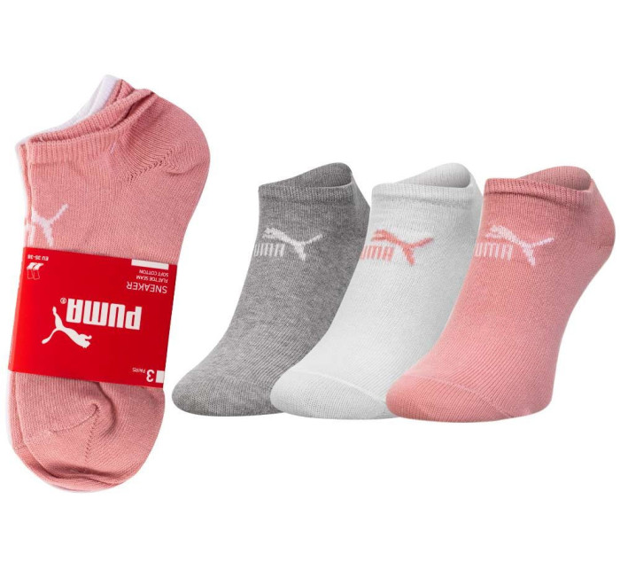 Puma 3Pack Ponožky 887497 Růžová/šedá/bílá