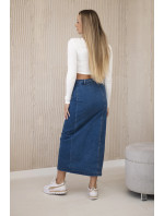 Dlouhá sukně s knoflíky model 20329985 denim - K-Fashion