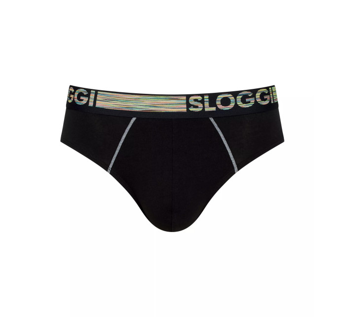 Pánské slipy GO ABC Natural B Midi 2P - BLACK - černé 0004 - SLOGGI