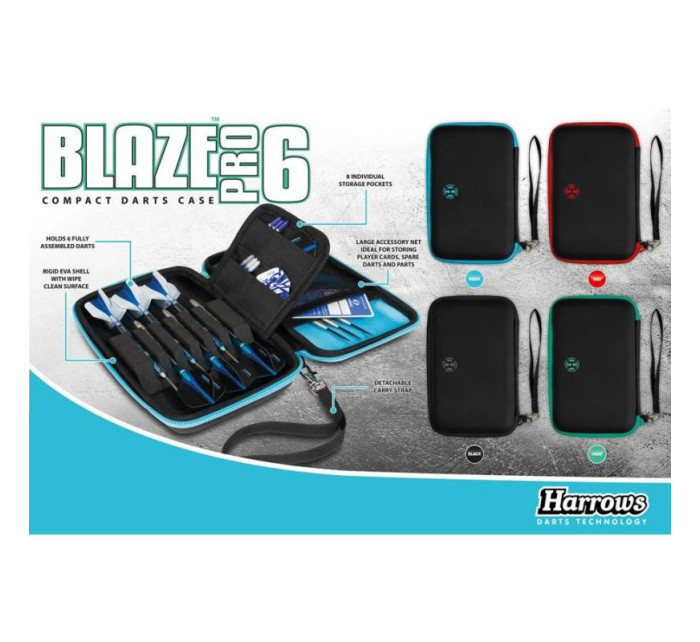 Pouzdro na šipky Harrows Blaze Pro 6 BLAZEPRO6