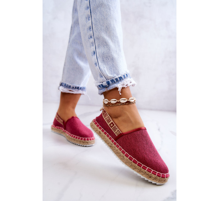 Dámské espadrilky Slip-on Big Star - tmavě růžové