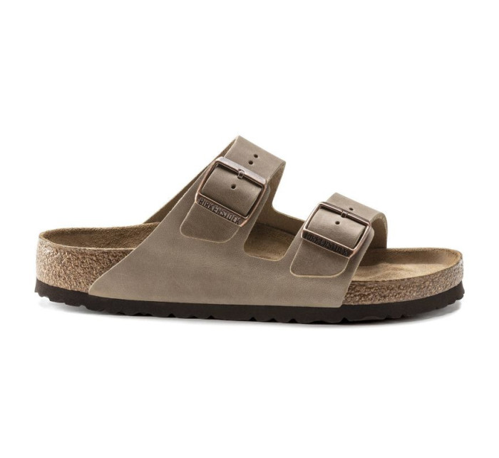 Birkenstock Arizona Soft Footbed Oiled Leather Tabacco Brown úzké žabky pro muže/dámy (0552813)