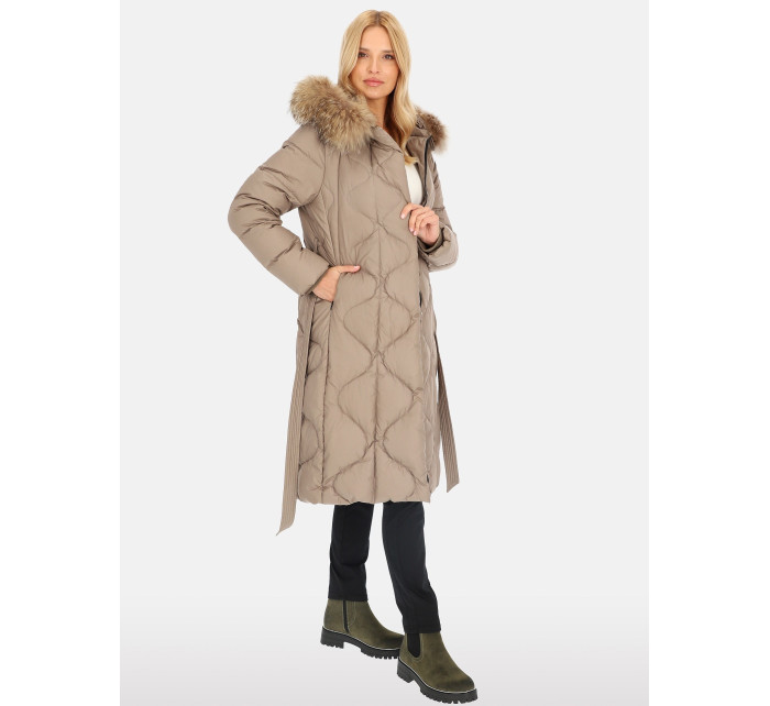 PERSO Coat BLH241012FXR Béžová barva