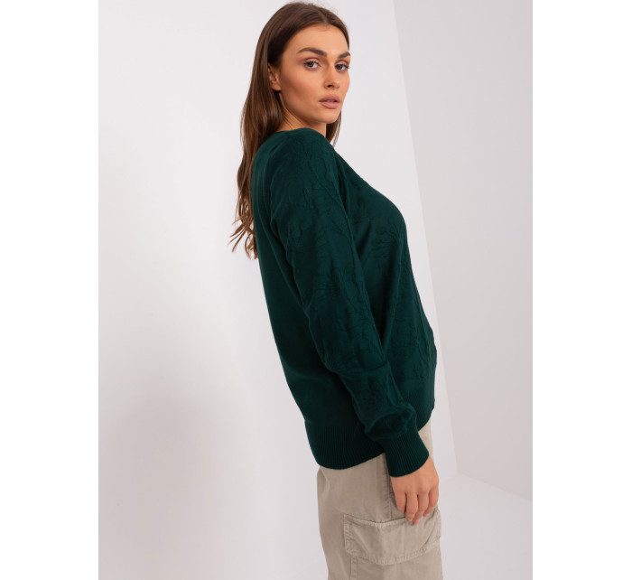 Sweter AT SW model 18884712 ciemny zielony - FPrice