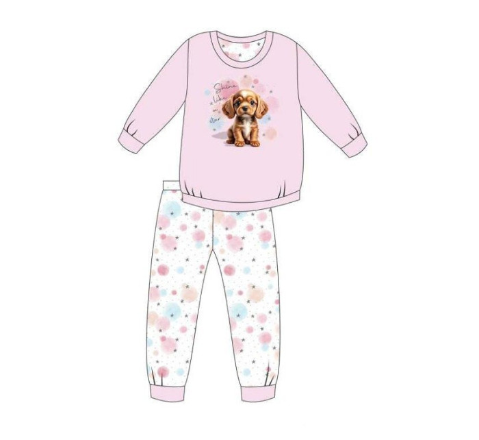 Dívčí pyžamo Cornette Kids Girl 594/179 Star dł/r 86-128