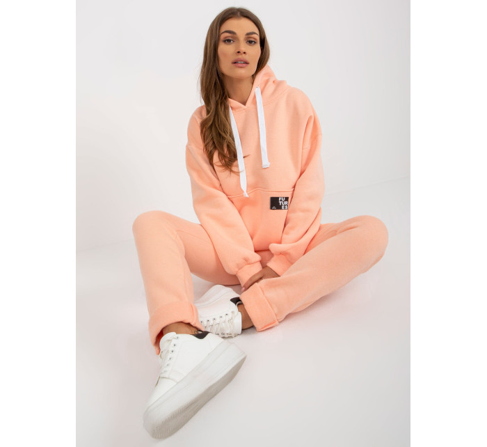 Peach tepláková souprava s oversized mikinou