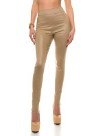 Sexy Koucla-highwaist leatherlook pants with zips