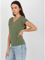 Dámská halenka TW BZ BL 1006.56 khaki - FPrice