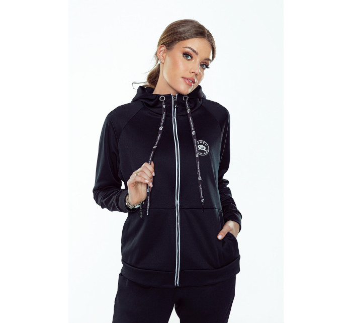 Drsná mikina Radical Sportovní mikina s kapucí Zip Black