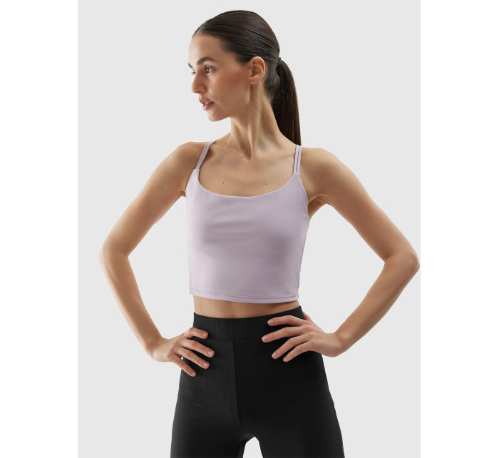 Dámský crop top na jógu z model 20437117 materiálů  fialový - 4F