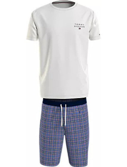 Pánské pyžamo SS WOVEN PJ SET DRAWSTRING UM0UM031710U8 - Tommy Hilfiger