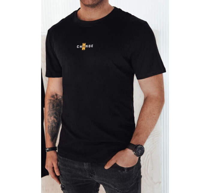 Pánské tričko s potiskem černé Dstreet RX5461