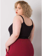 Černý základní plus size top Scarlette