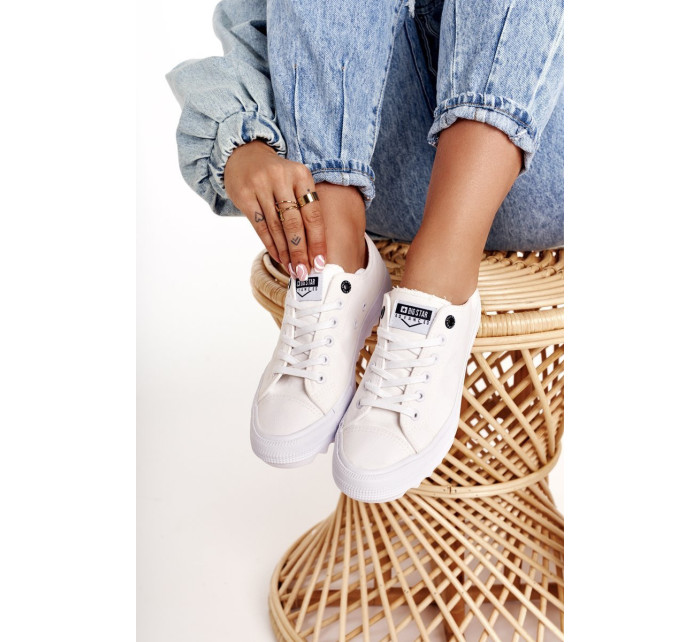 Women's Sneakers On A Chunky Sole BIG STAR White