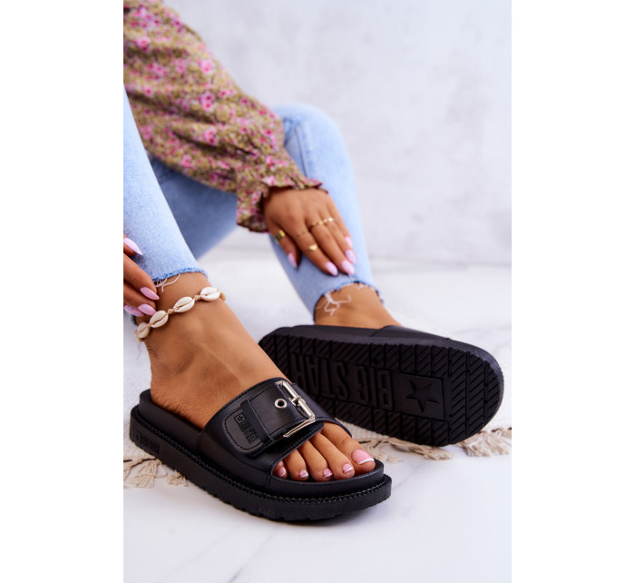 Classic Slippers With Buckle Big Star JJ274A307 Black
