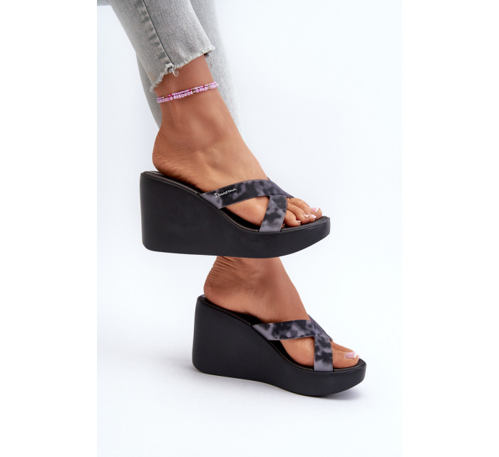 Dámské pantofle na klínku Ipanema High Fashion Slide Fem Black