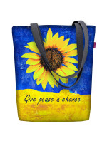 Bertoni Plátěná taška Sunny Give Peace Blue/Yellow