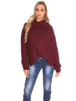 Trendy KouCla XL Collar knit jumper