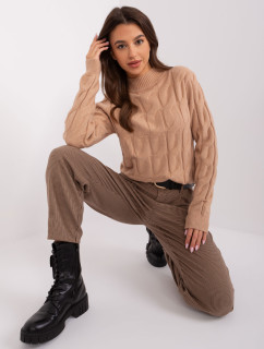 Sweter AT SW model 18969886 camelowy - FPrice