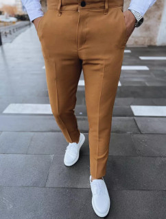 Jednobarevné velbloudí chino kalhoty Dstreet UX3974 pro muže