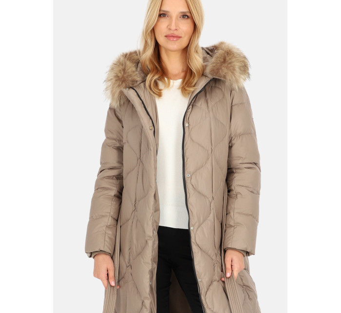 PERSO Coat BLH241012FXR Béžová barva