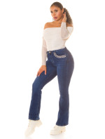 Sexy Highwaist Bootcut Jeans with glitter details