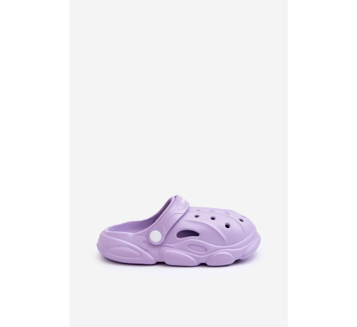 Dětské pěnové pantofle Crocs fialove Cloudy