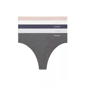 Dámské spodní prádlo 5 PACK THONG (MID-RISE) 000QD5224ENOZ - Calvin Klein