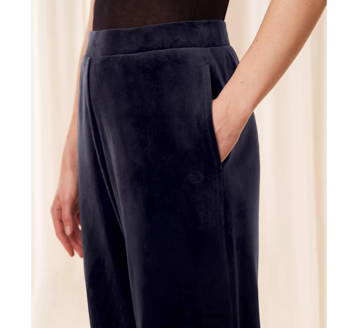 Sensual Velour Wide Leg Trousers - BLUE - TRIUMPH BLUE - TRIUMPH