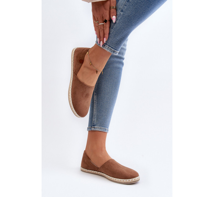 Dámské semišové espadrilky Brown Vulcano