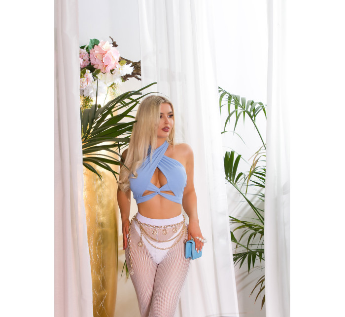 Sexy Koucla Neckholder Crop Top with Cut Outs