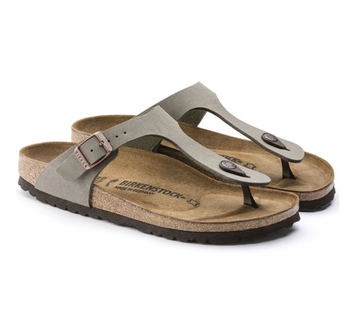 Pánské šedé žabky Gizeh  Stone regular  dámské model 20701351 - Birkenstock