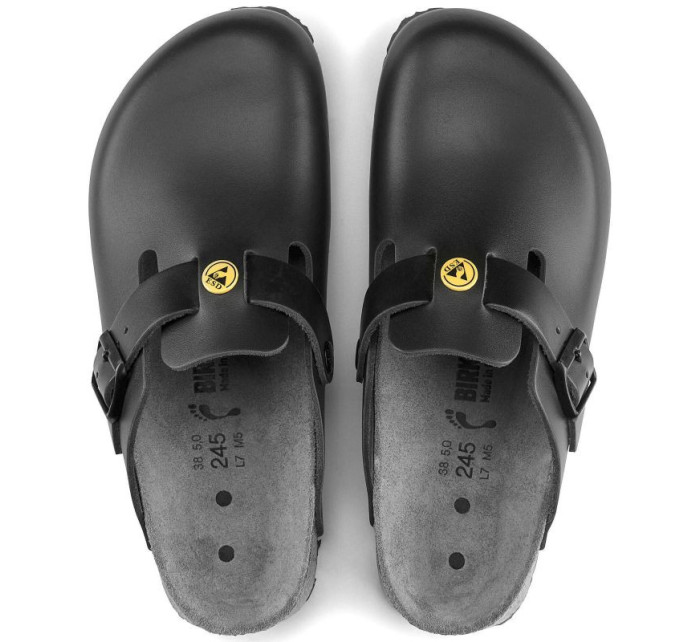 dámské dřeváky Boston Black z přírodní kůže žabky úzké úzké model 20693923 - Birkenstock