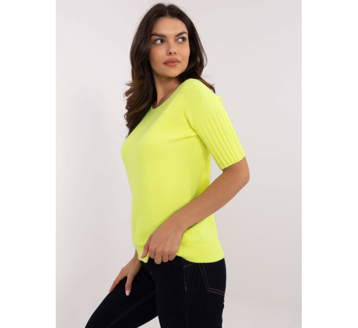 Sweter DHJ SW 9316.02P fluo żółty