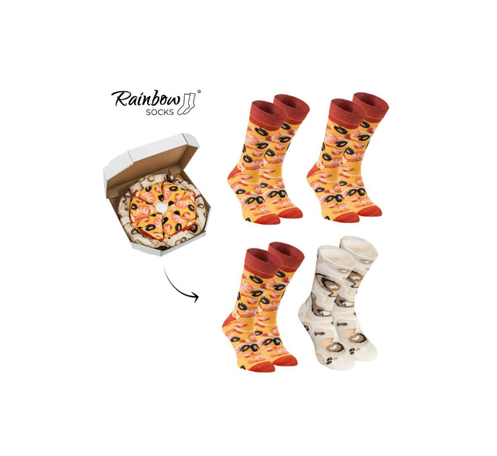 Rainbow Socks Pizza 4 páry mořských plodů