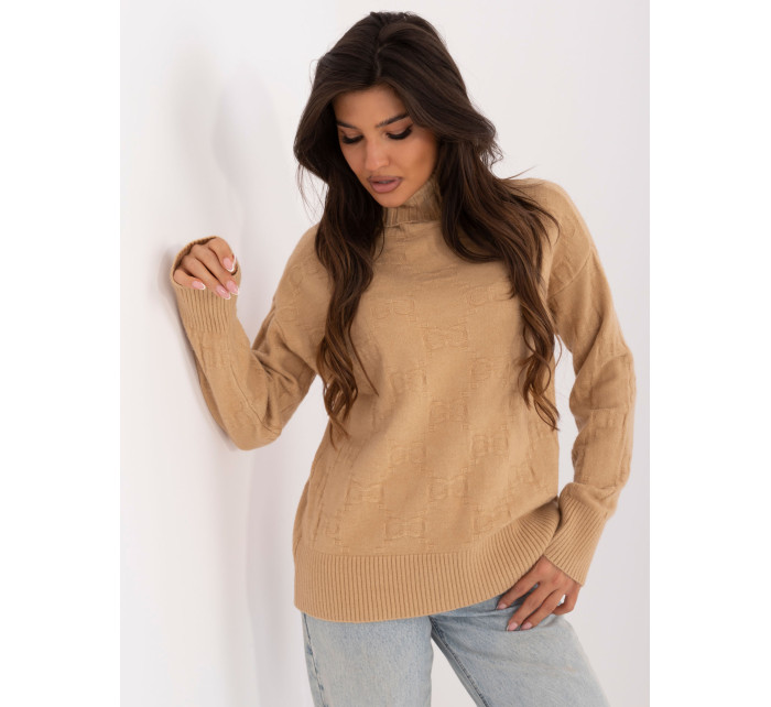 Sweter AT SW  camelowy model 20459081 - FPrice