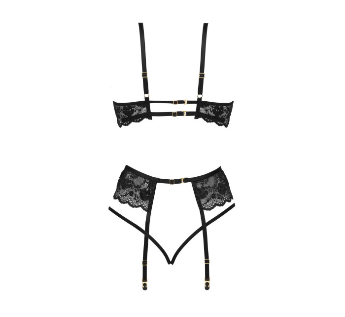 Dámská erotická souprava Rose set black - BEAUTY NIGHT FASHION