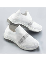 Bílé ažurové dámské boty se zirkony model 17113804 - COLIRES