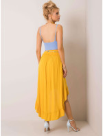 Žlutá asymetrická sukně
