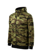 Camo Zipper mikina pánská camouflage green