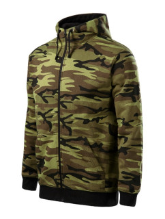 Camo Zipper mikina pánská camouflage green