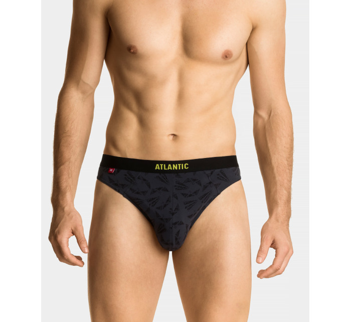 Pánské sportovní slipy ATLANTIC 3-PACK - grafit, tmavá limetka, černá