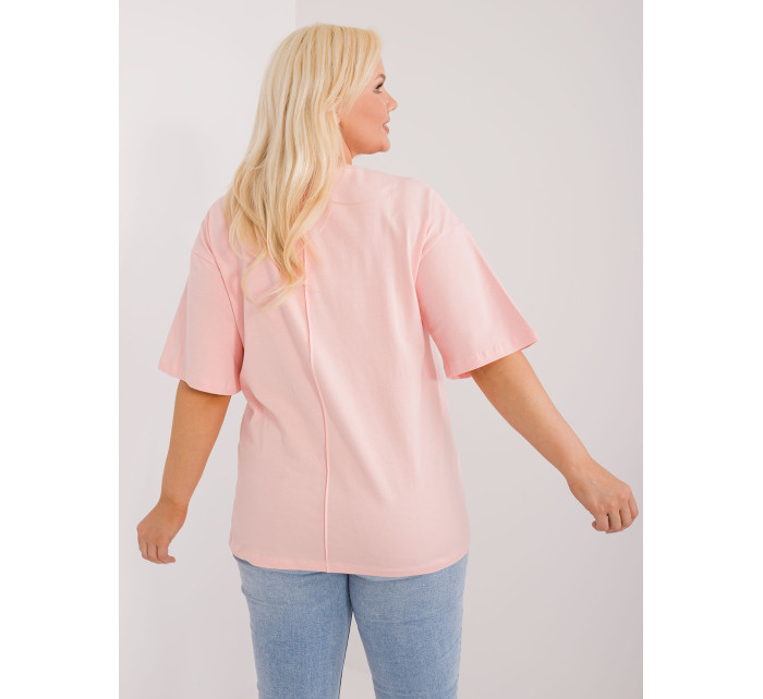 Bavlněná halenka Peach plus size