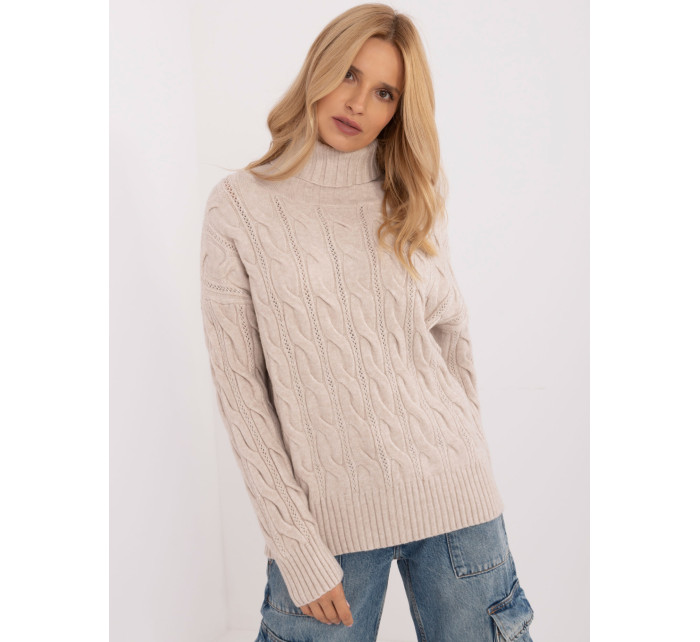 Sweter AT SW model 20463667 jasny beżowy - FPrice