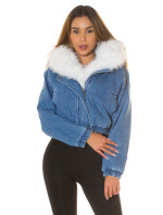 Sexy Winter Jacket in Jeans Look with faux model 20559165 - Style fashion